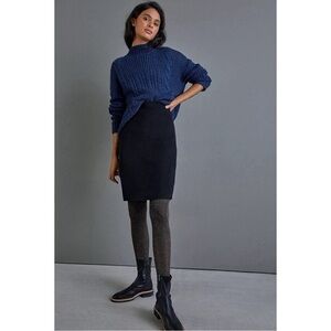 Anthropologie Anja Soft Knit Black Pencil Skirt